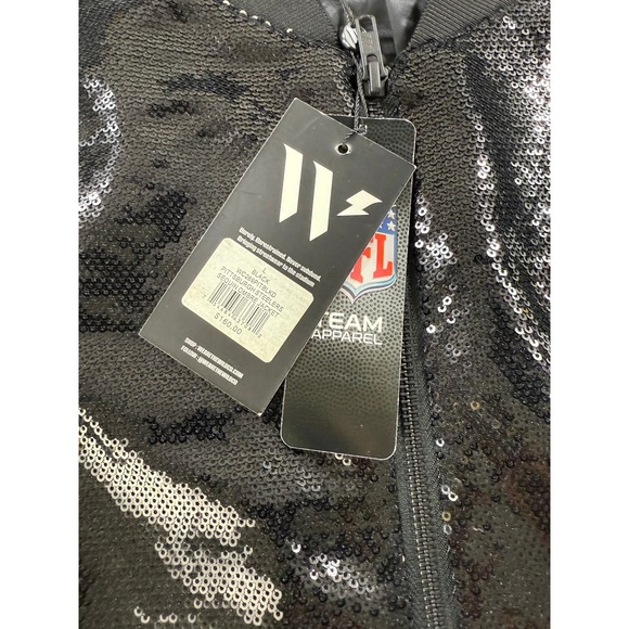 Wild Collective Pittsburgh Steelers Sequin Womens Bomber Jacket Womens Large New - Picture 5 of 12